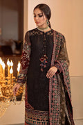 BQ-14 Lawn Unstitched Embroidered 3pc Suit With Organza Embroidered Dupatta