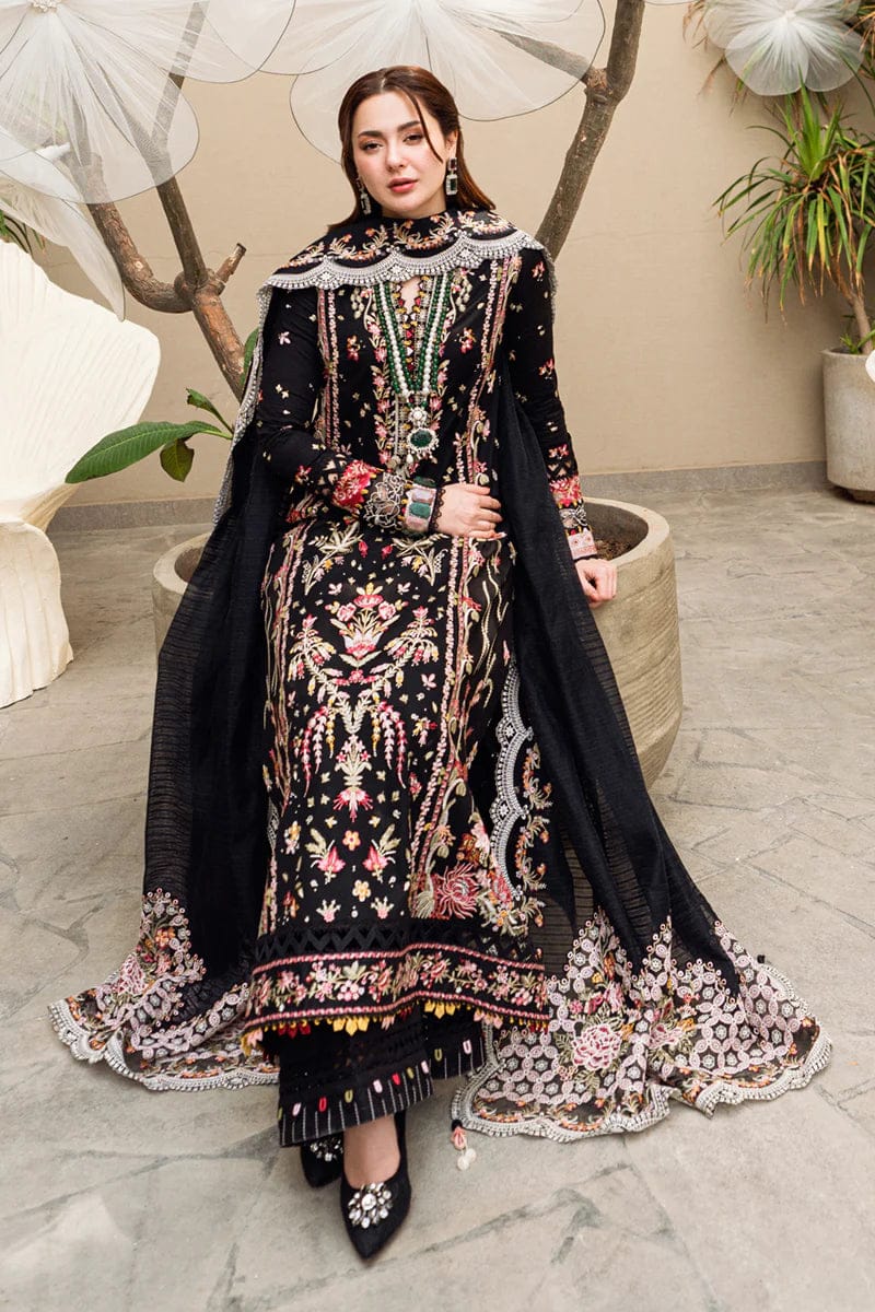 QL-2655 Lawn 3Pc Embroidered Suit with Bamber Chiffon Embroidered Dupatta