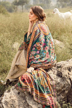 MB-2580 Lawn Unstitched Embroidered 3pc Suit With Poly Lawn Printed Dupatta