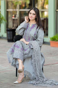 Ms-170 Unstitched Embroidered Dhanak Suit 3pc With Embroidered Dhanak Shawl